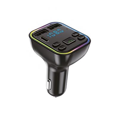 Transmisor para auto FM Bluetooth Wireless Display led RGB
