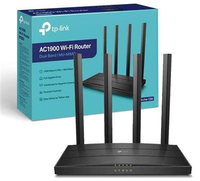 ROUTER WIFI TP-LINK ARCHER C80 AC1900 DUAL BAND 4 ANTENAS