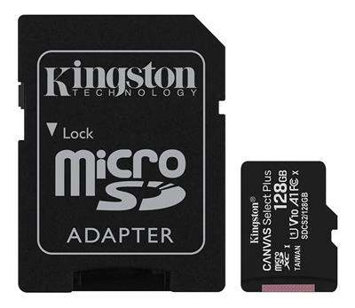 MEMORIA MICRO SD 128GB KINGSTON CANVAS SELECT PLUS C10